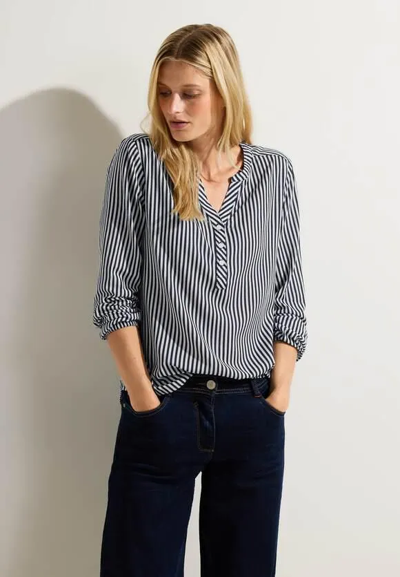 Gestreepte blouse van viscose