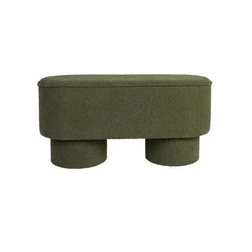 Housecraft Living Marcos Bankje Bouclé Groen