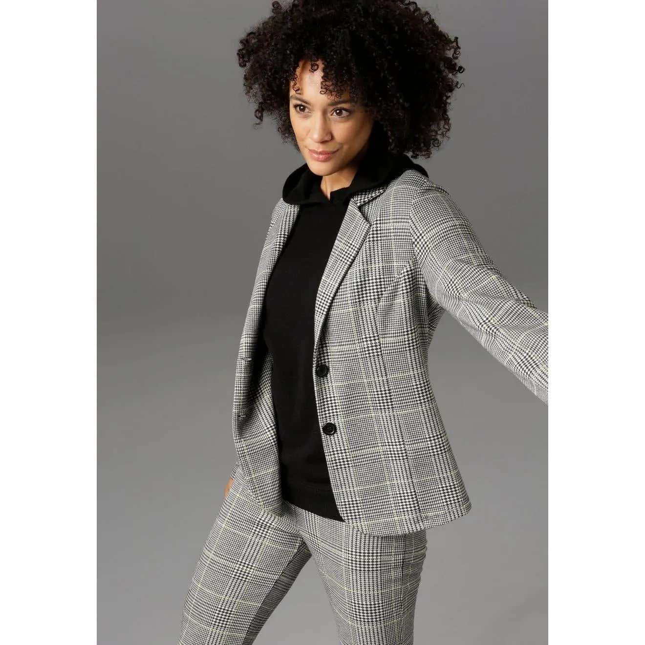 Aniston CASUAL Sweatblazer met ruitdessin