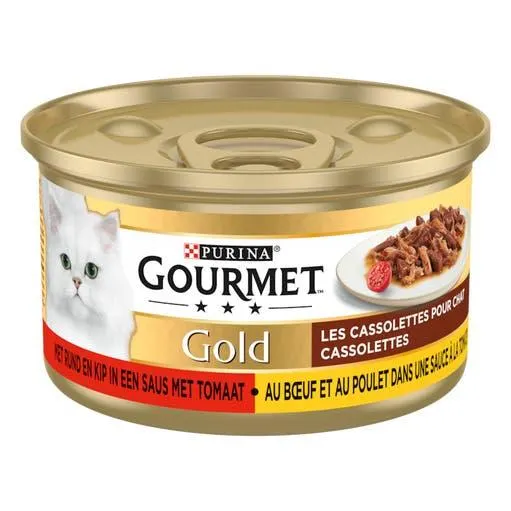 Natvoer voor katten Gold Double Delice met kip 85 g