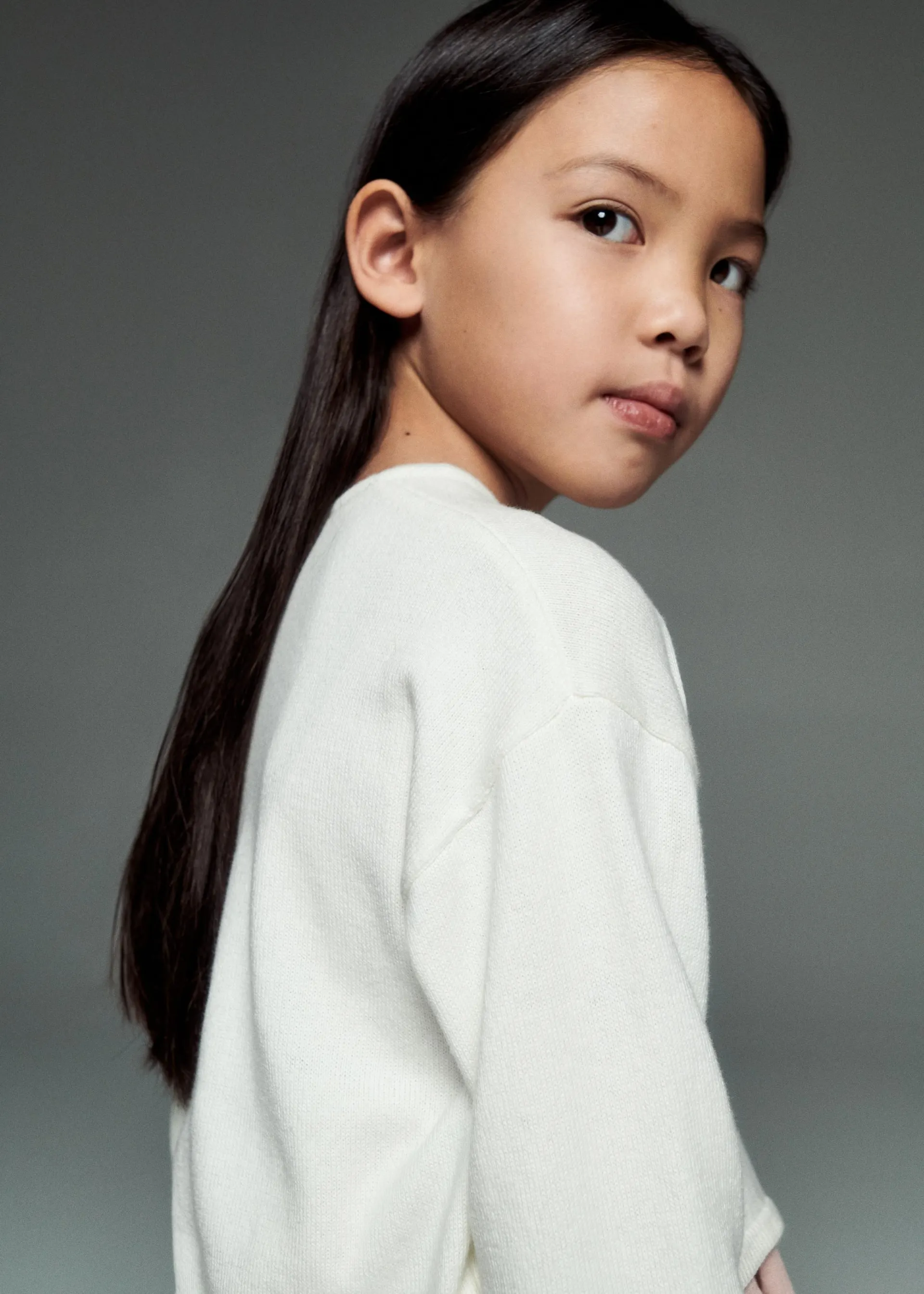 Fijngebreid katoenen vest