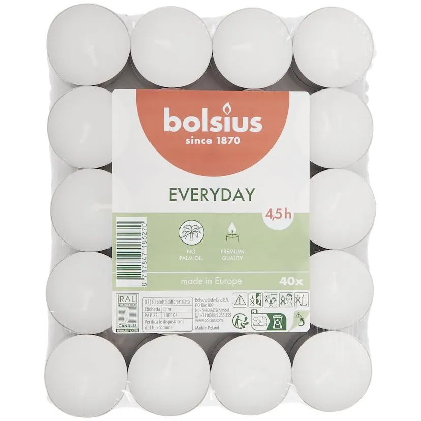 Tealight Bolsius bianche