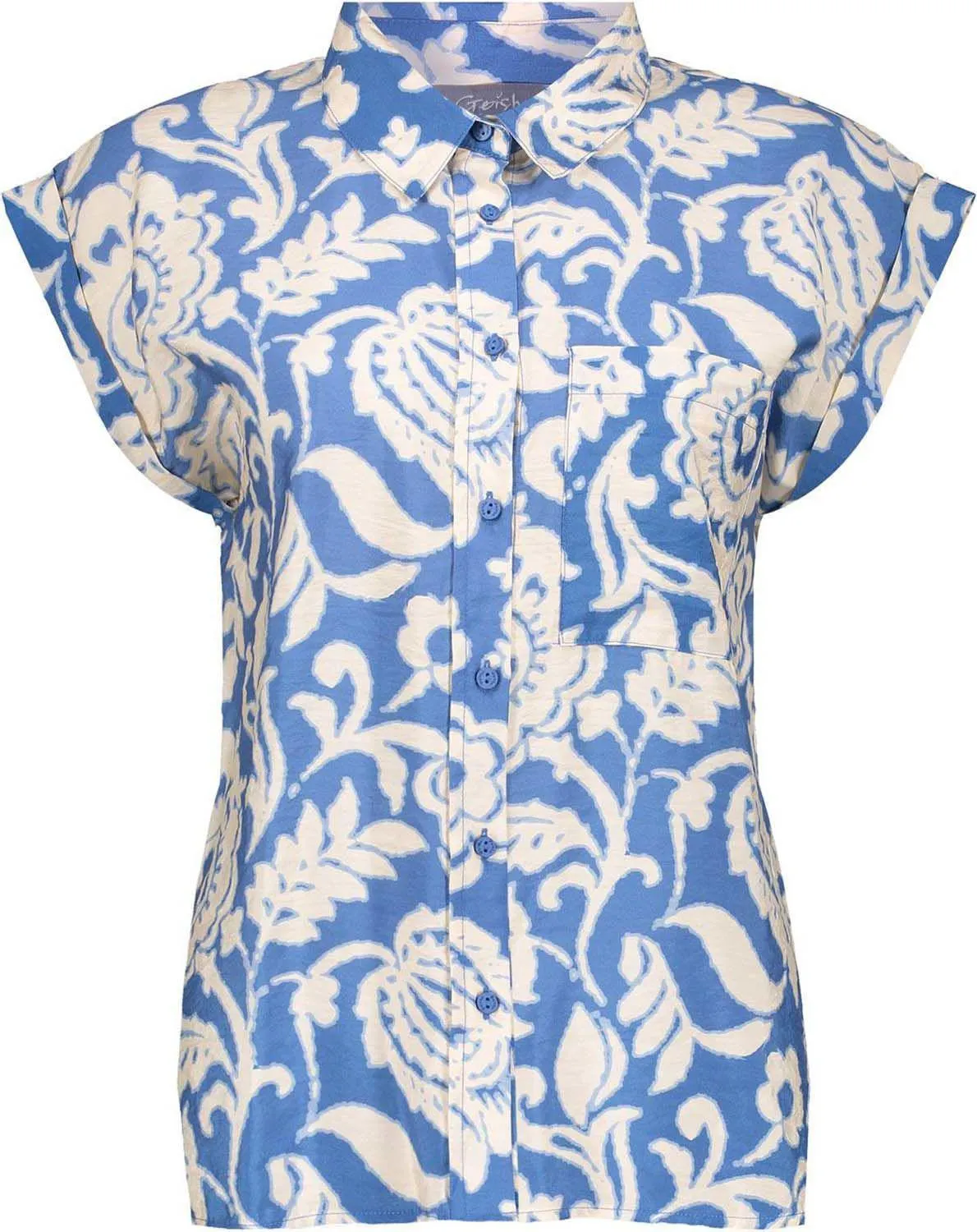 Blouse Bloemenprint Blauw