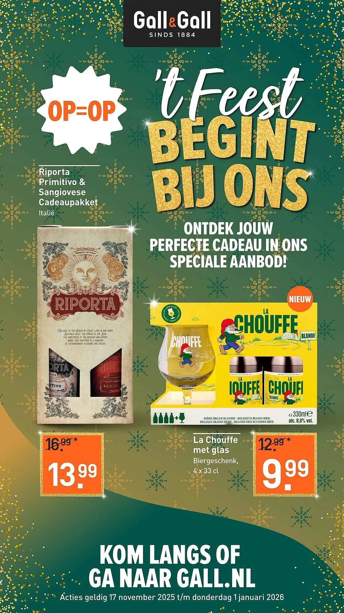 Gall & Gall folder van 17 november tot 1 januari 2026 - Folder pagina 1