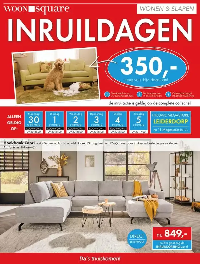 Woonsquare folder van 29 september tot 13 oktober 2024 - Folder pagina 1