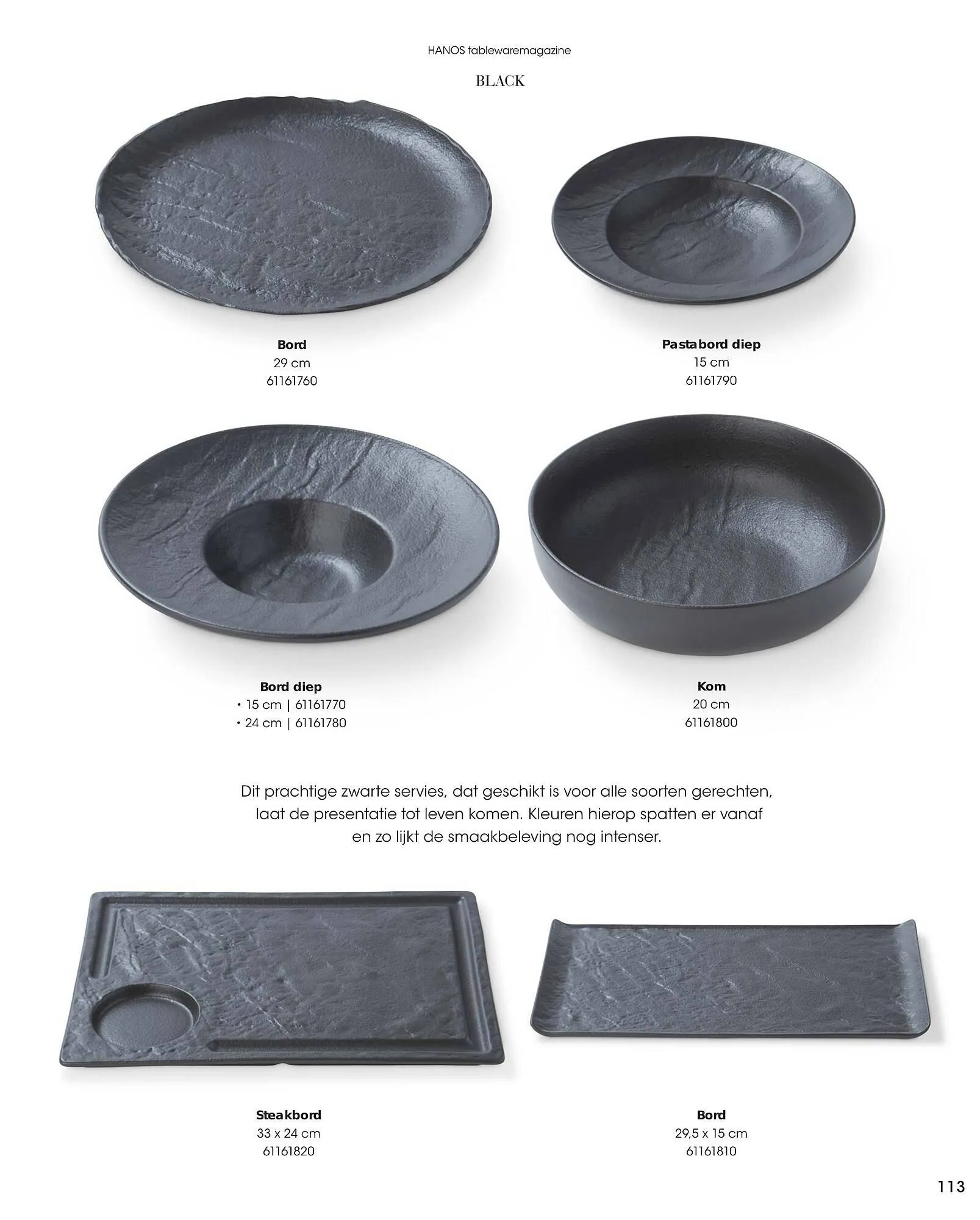 HANOS Tableware Magazine 2023-2024 van 1 januari tot 30 april 2024 - Folder pagina 113