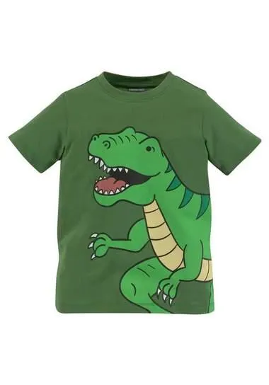 KIDSWORLD T-shirt Dinosaurus Korte mouwen, basic pasvorm, bedrukt, ronde hals