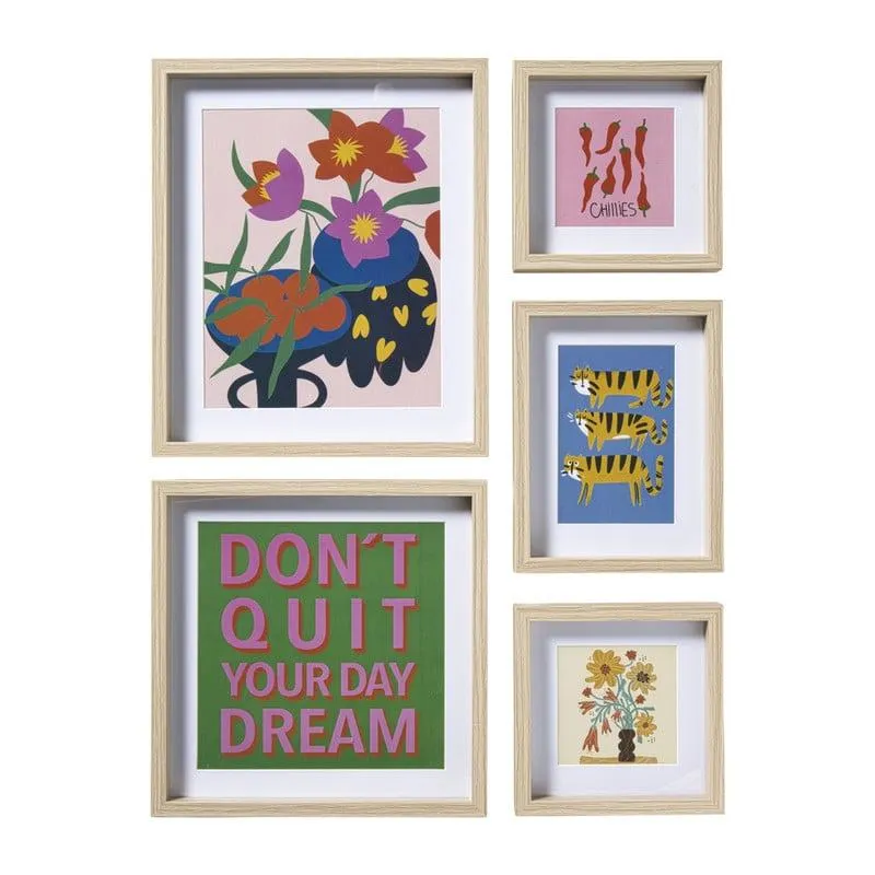 Fotolijsten set met posters - set van 5