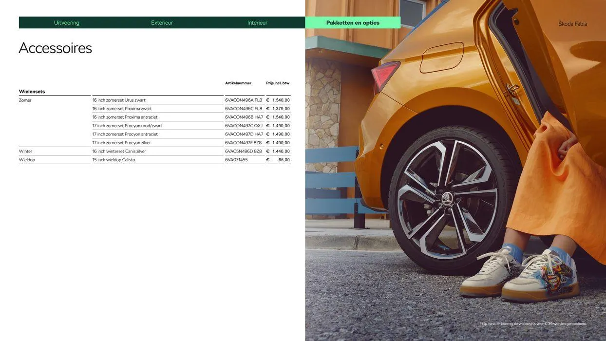 Škoda Fabia prijslijst per 10 januari 2024 van 26 juni tot 26 juni 2025 - Folder pagina 16