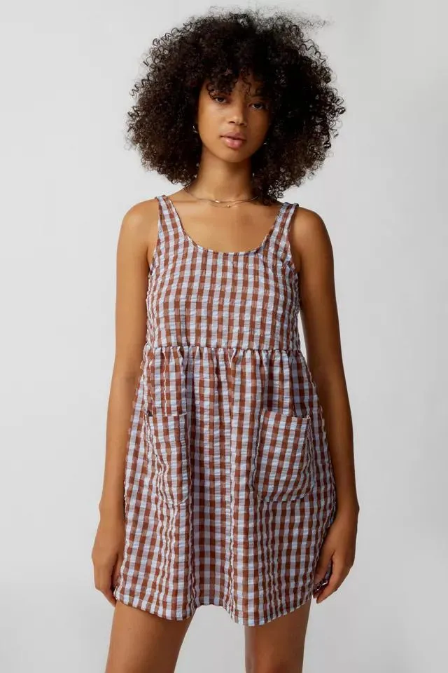 UO Melly Gingham Mini Dress