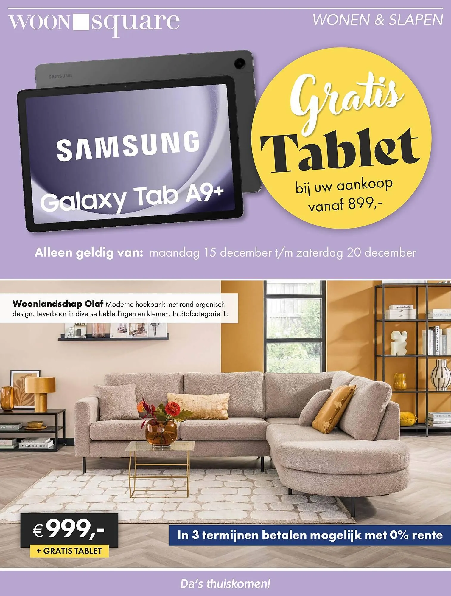 Woonsquare folder van 15 december tot 20 december 2025 - Folder pagina 1