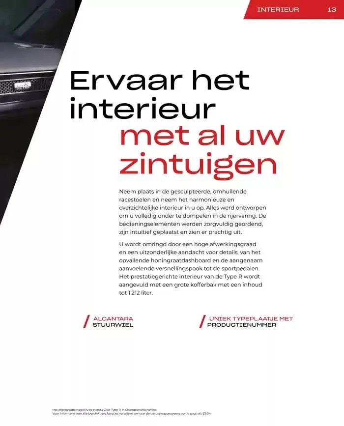 Civic Type R van 19 november tot 30 juni 2025 - Folder pagina 13