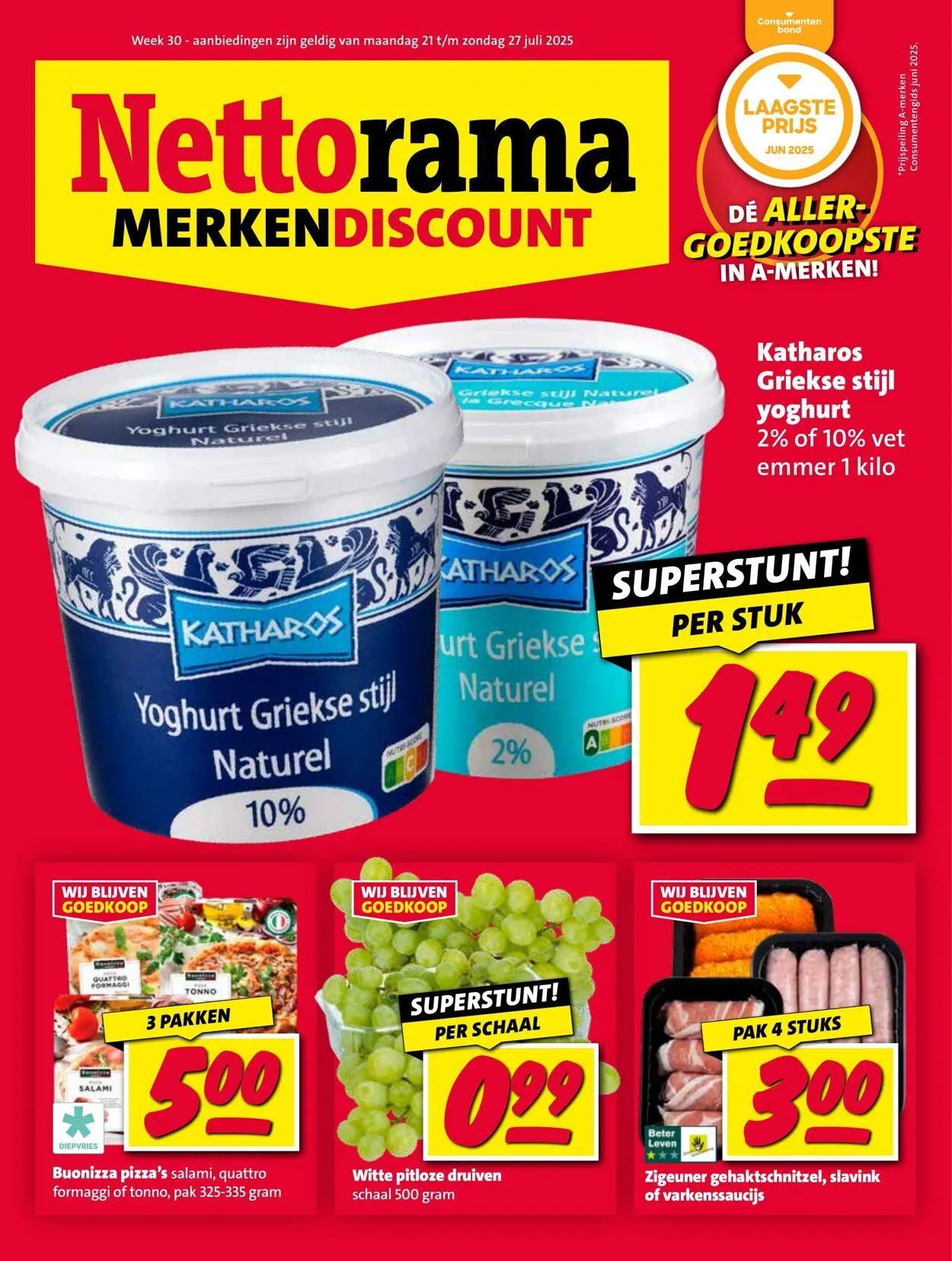 Nettorama Actuele folder van 21 juli tot 27 juli 2025 - Folder pagina 1