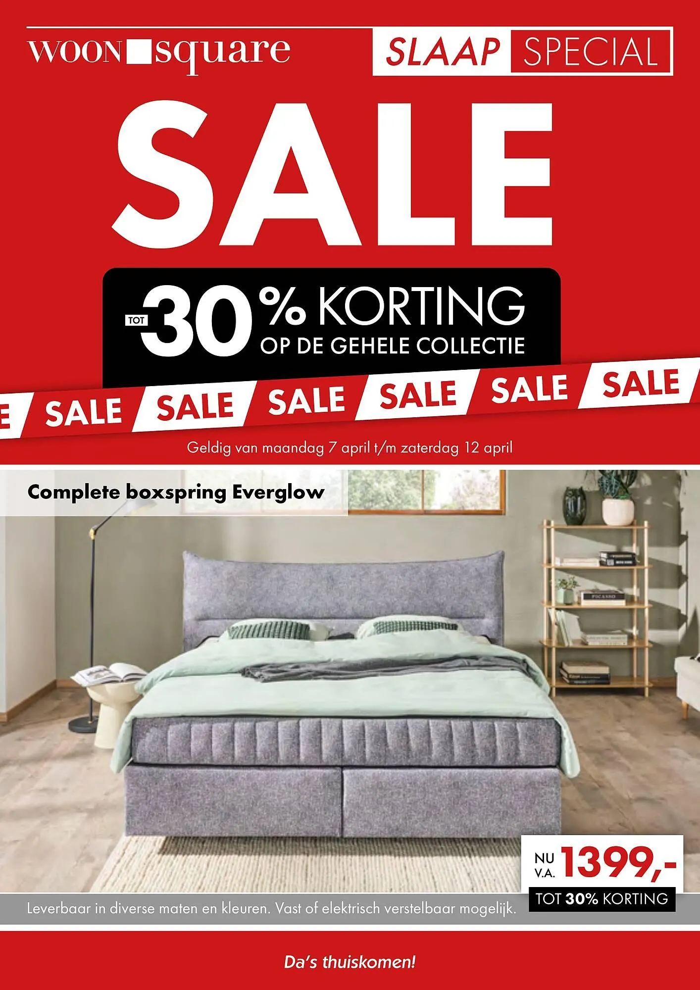 Woonsquare Slaap folder van 7 april tot 12 april 2025 - Folder pagina 1