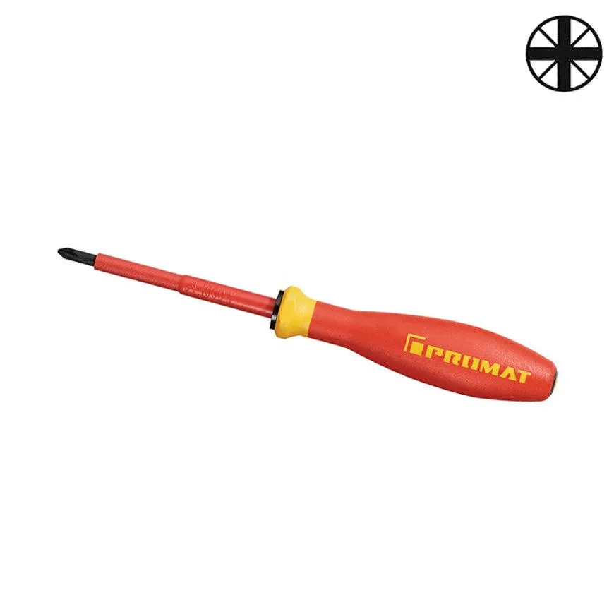 Promat Pozidriv schroevendraaier, VDE geïsoleerd, PZD1, l = 185 mm, lemmetlengte 80 mm