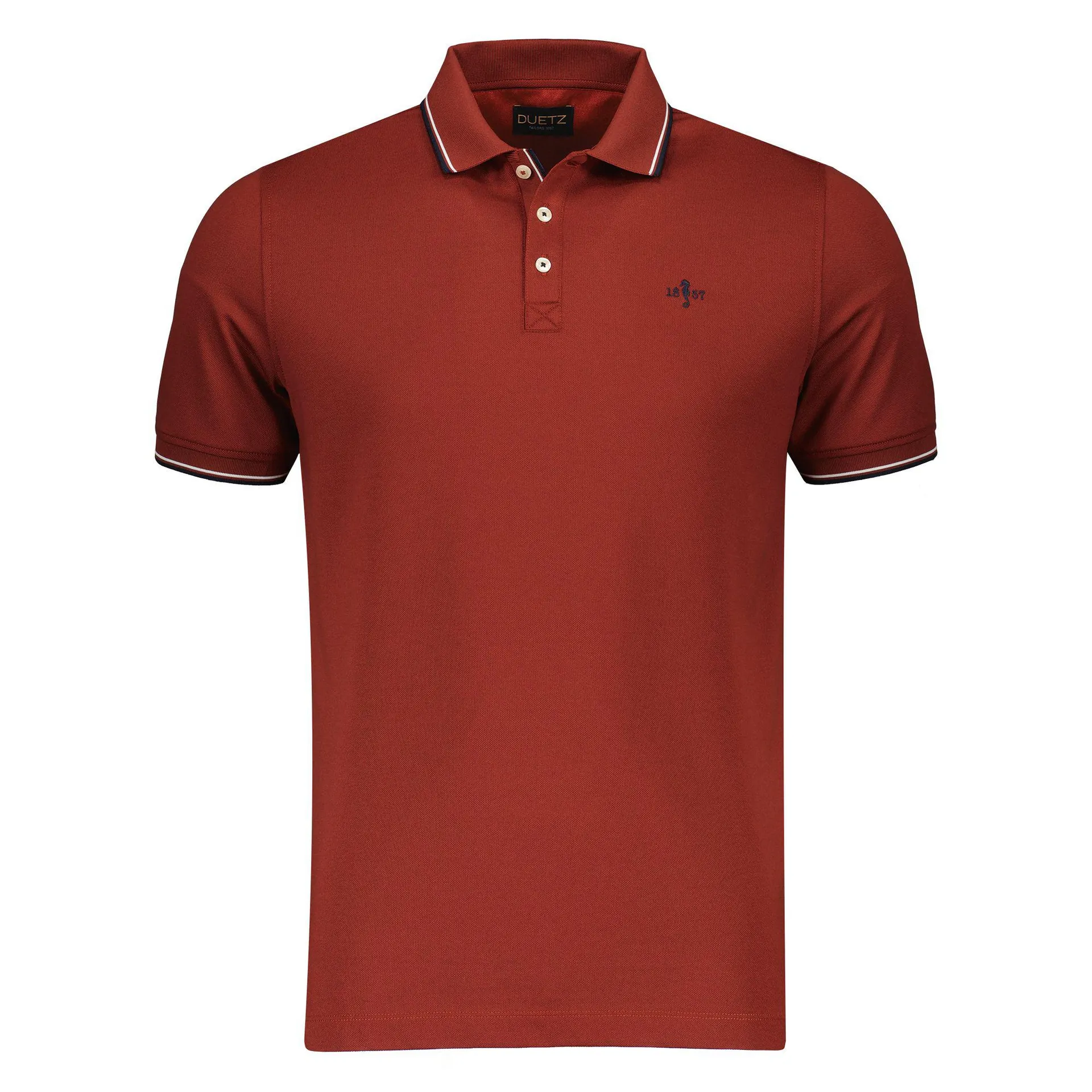 Polo Quick-dry Stretch Met Accent Bruin