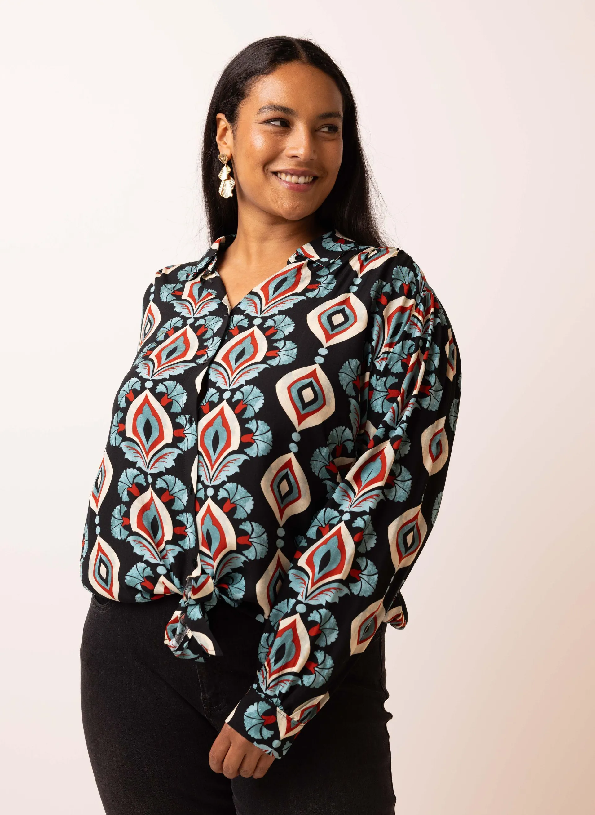 Blouse met grafische print