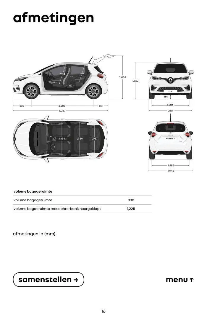 Renault Zoe E-Tech 100% Electric van 17 november tot 17 november 2024 - Folder pagina 16
