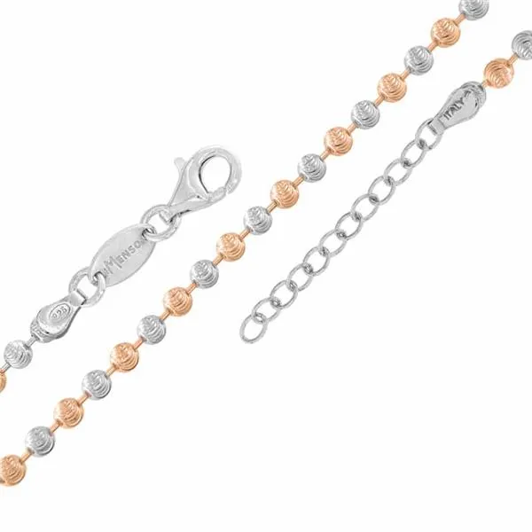 MY iMenso "bead" necklace (925/rosegold-plated E-coat) two tone 50cm
