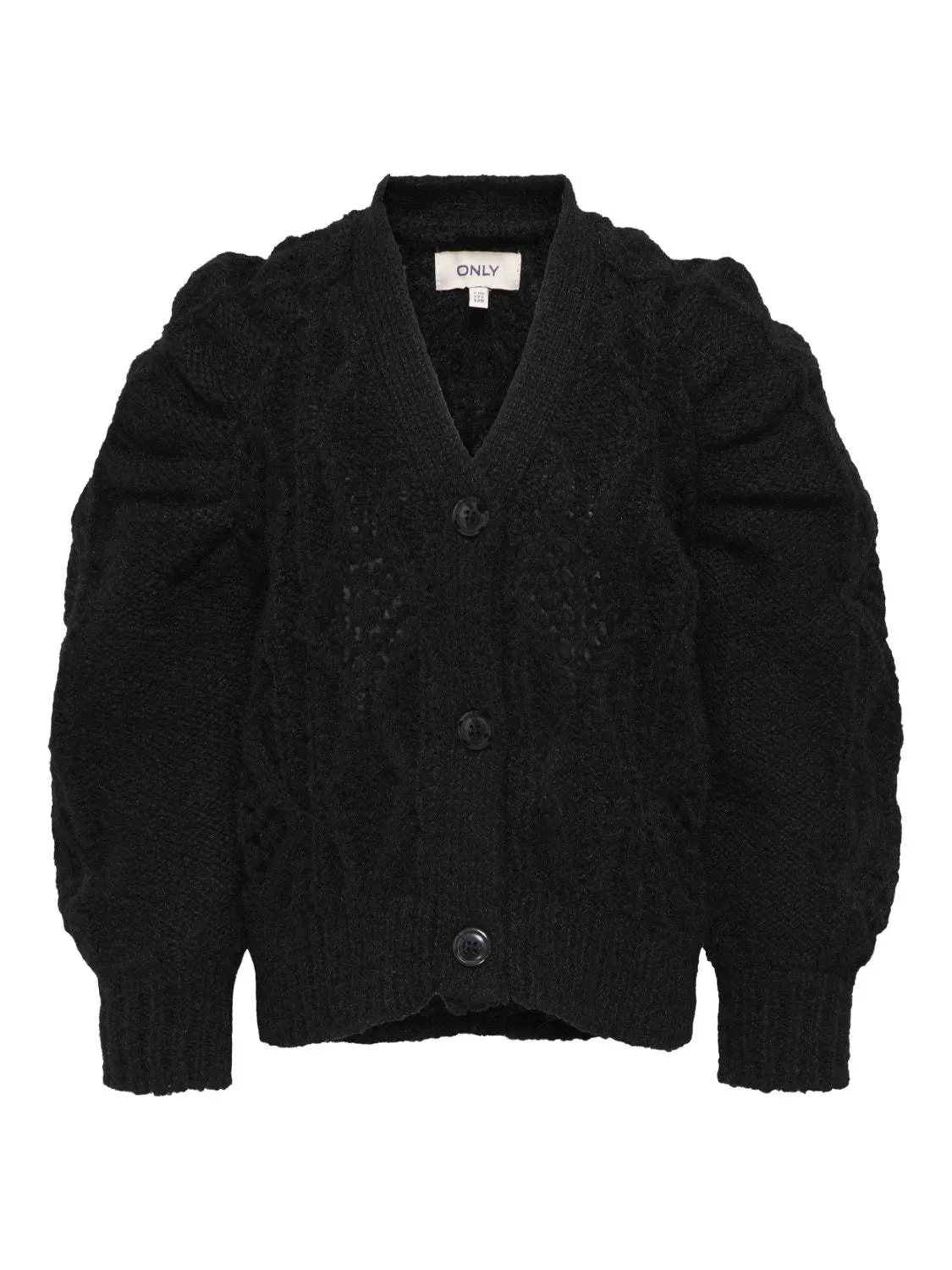 Regular fit V-Hals Hoge manchetten Ballonmouwen Gebreid vest