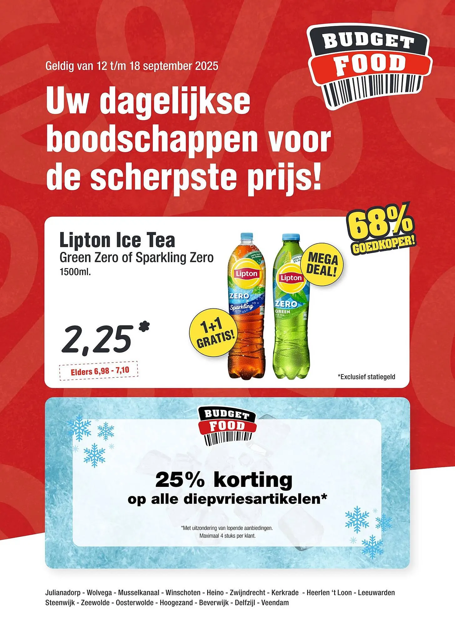 Budget Food folder van 12 september tot 18 september 2025 - Folder pagina 1