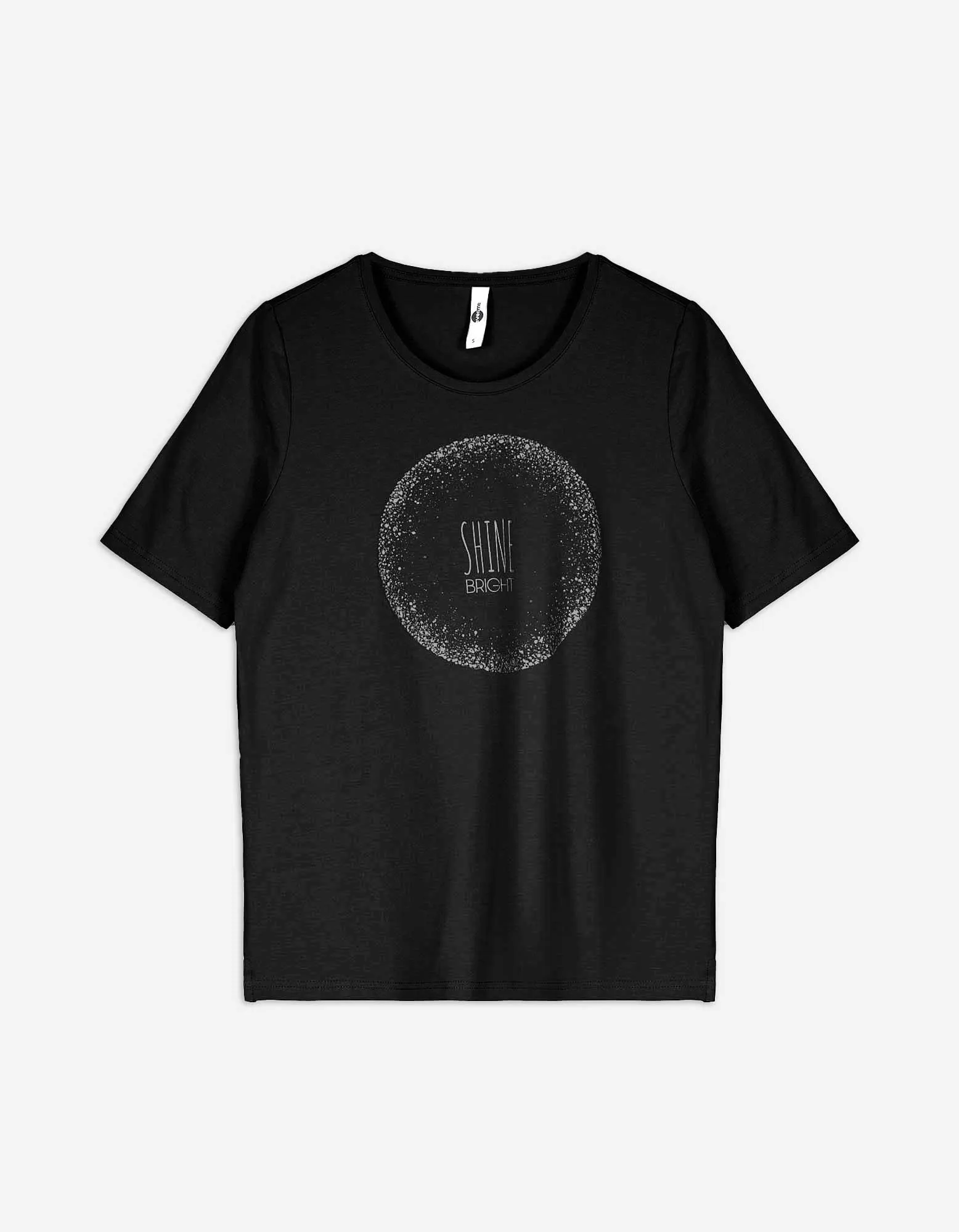 T-shirt - Vooropdruk - zwart