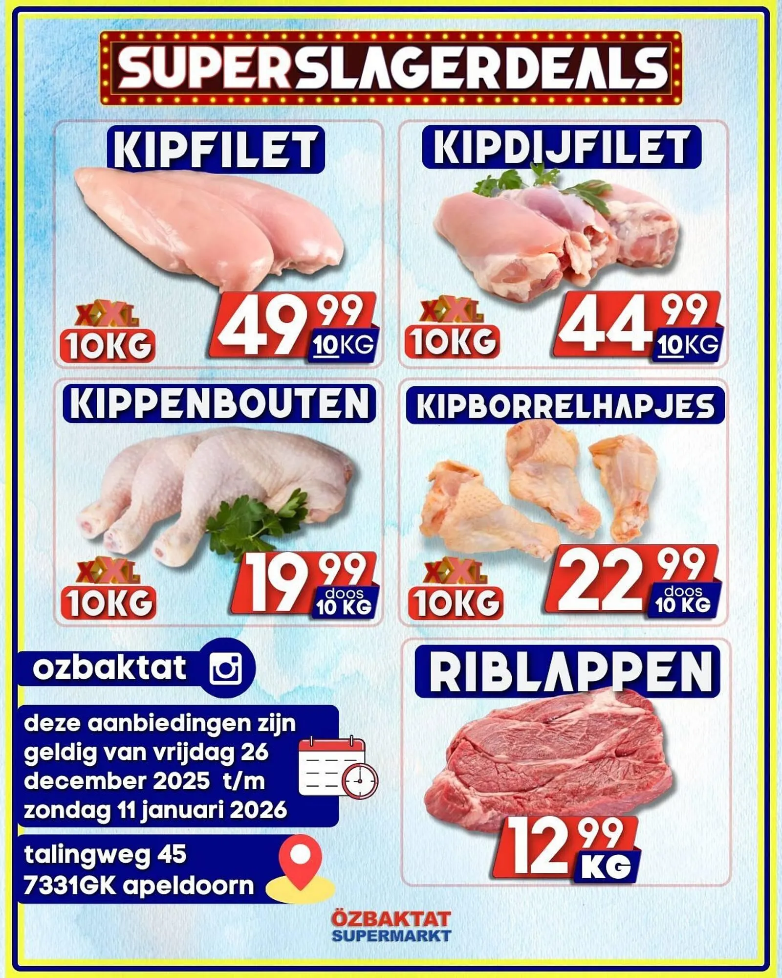 Özbaktat Supermarkt folder van 26 december tot 11 januari 2026 - Folder pagina 1