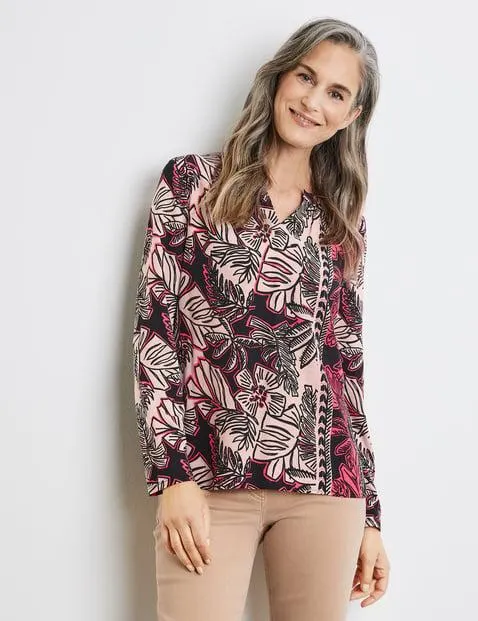 Longsleeve met tropische print