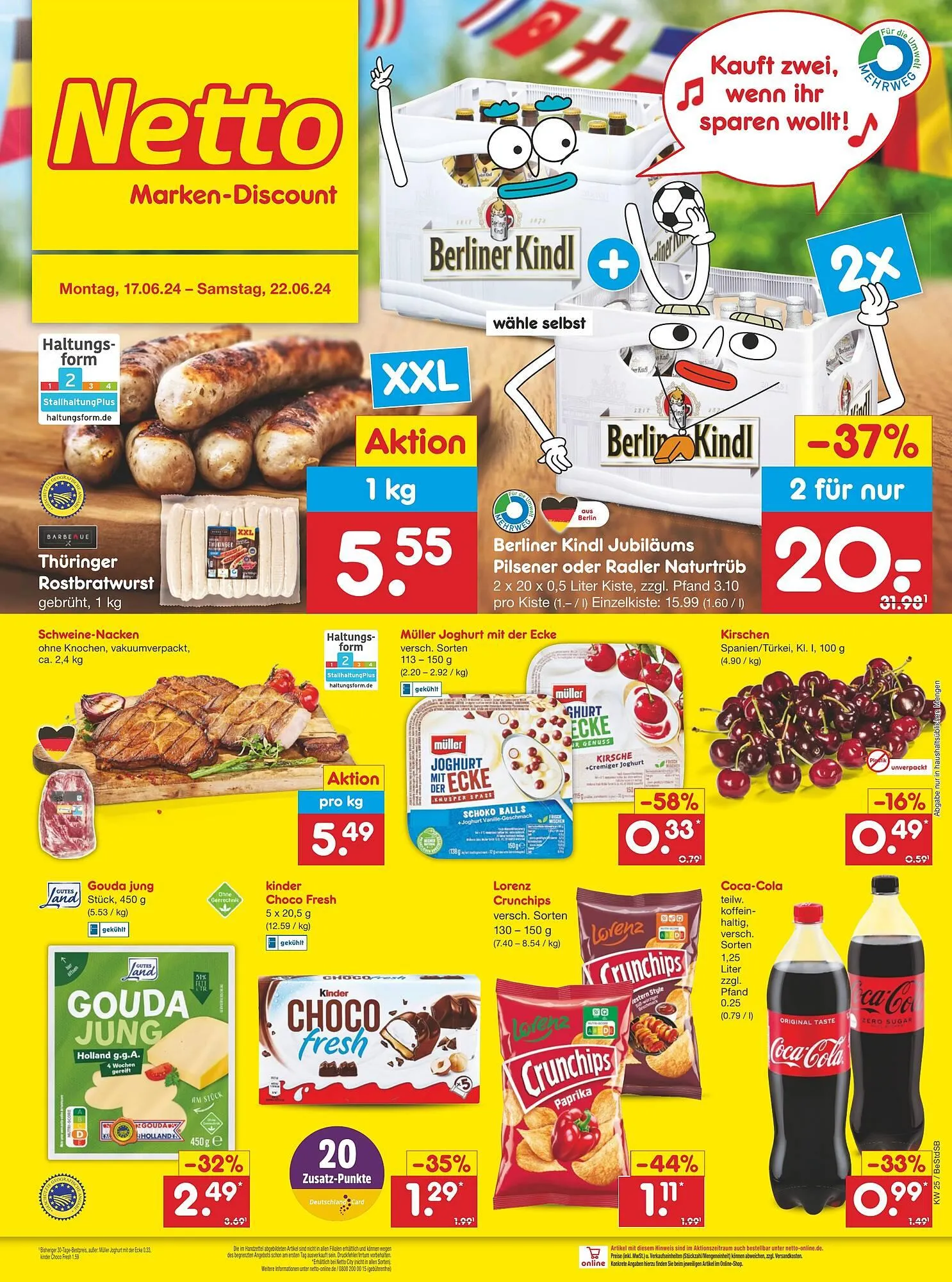 Netto Marken-Discount DE folder van 17 juni tot 22 juni 2024 - Folder pagina 1