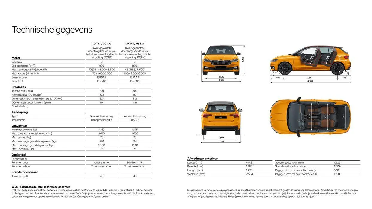 Škoda Fabia prijslijst per 10 januari 2024 van 26 juni tot 26 juni 2025 - Folder pagina 18