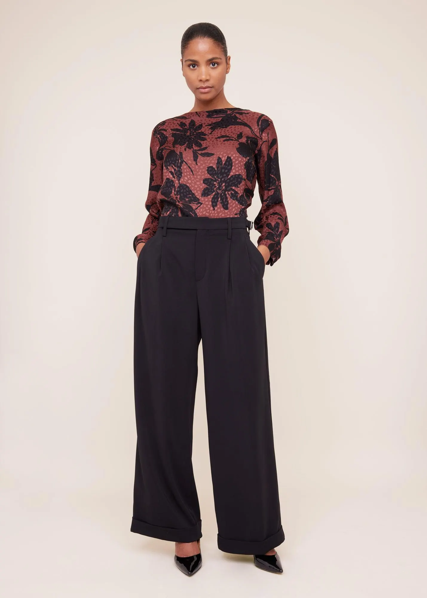 Viscose top met bloemenprint