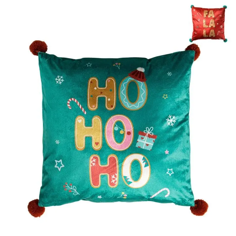 Kerstkussen ho ho ho - 45x45 cm - diverse varianten