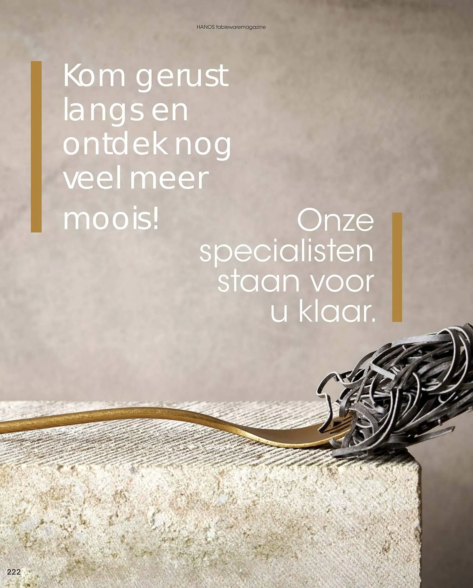 HANOS Tableware Magazine 2023-2024 van 1 januari tot 30 april 2024 - Folder pagina 222