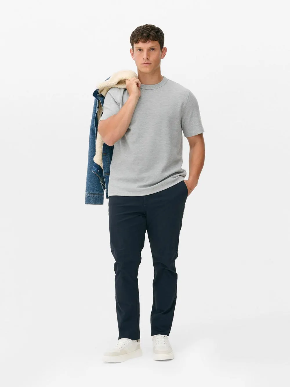 T-shirt met honingraattextuur