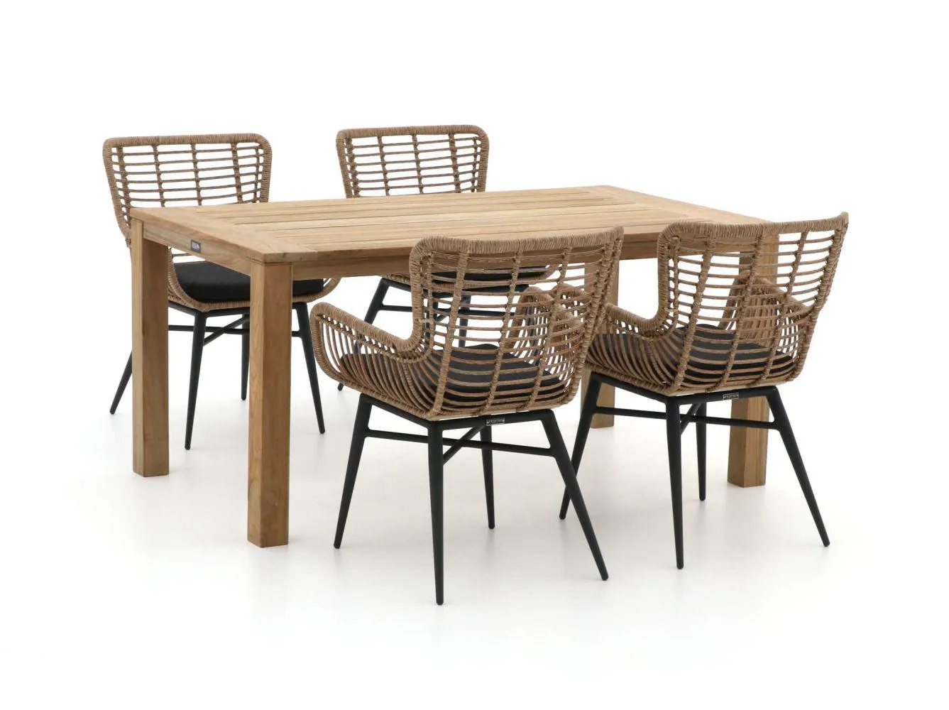 Intenso Asti/ROUGH-S 160cm dining tuinset 5-delig