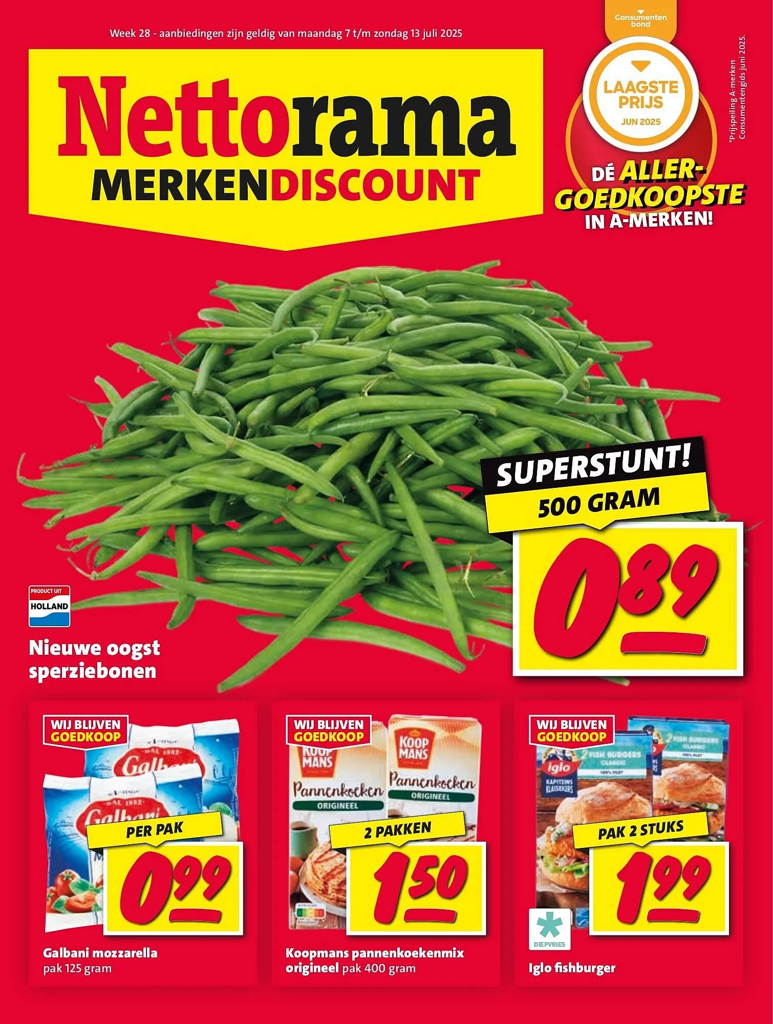 Nettorama folder van 7 juli tot 13 juli 2025 - Folder pagina 1