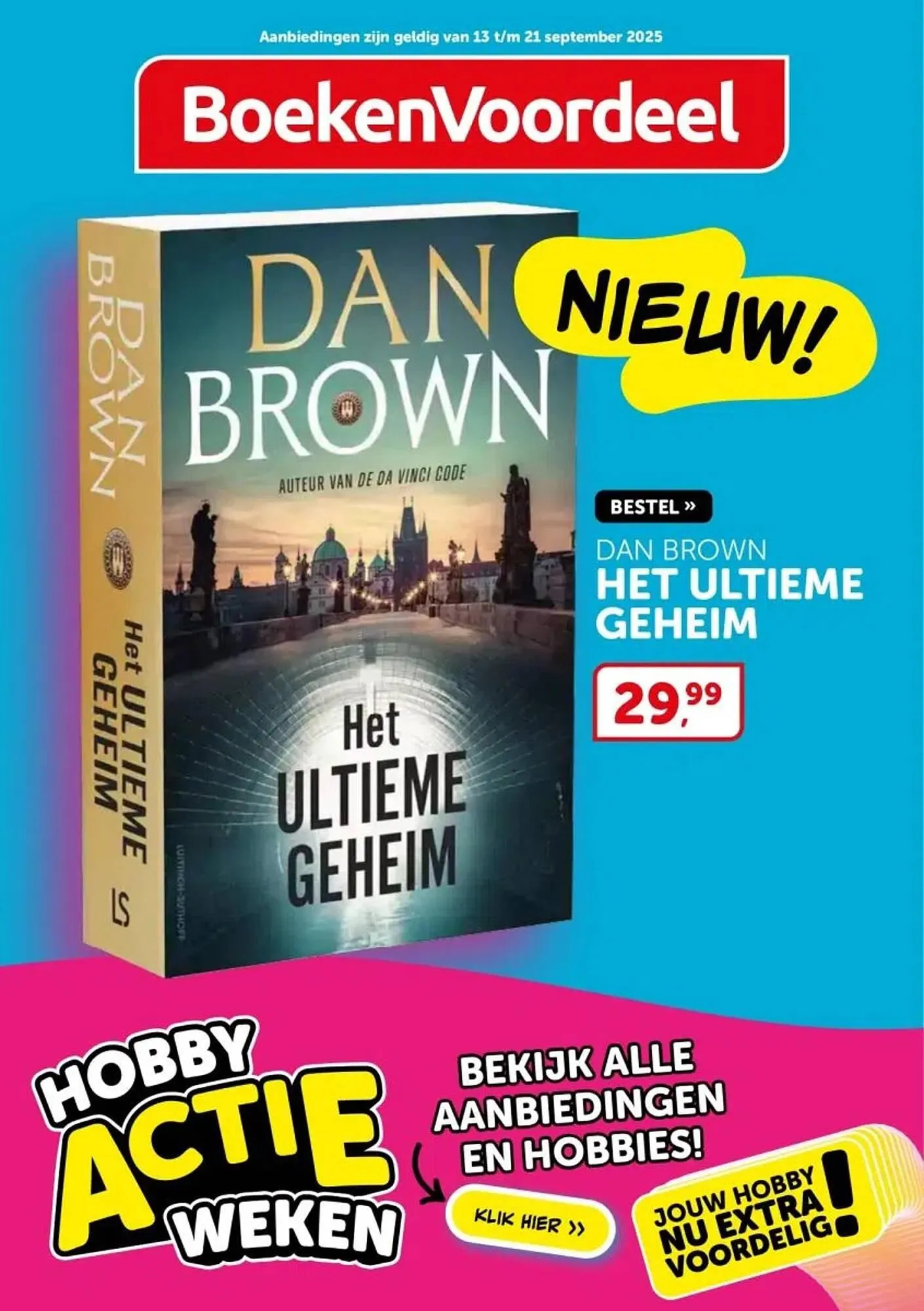 Boekenvoordeel folder van 13 september tot 21 september 2025 - Folder pagina 1