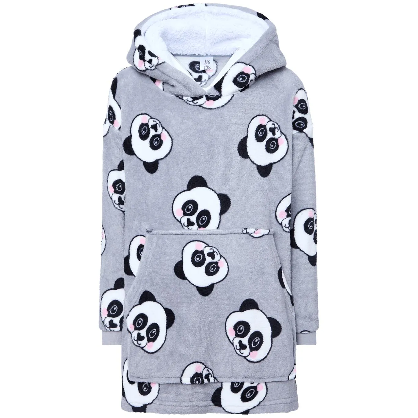 Flísová mikina s kapucí oversize