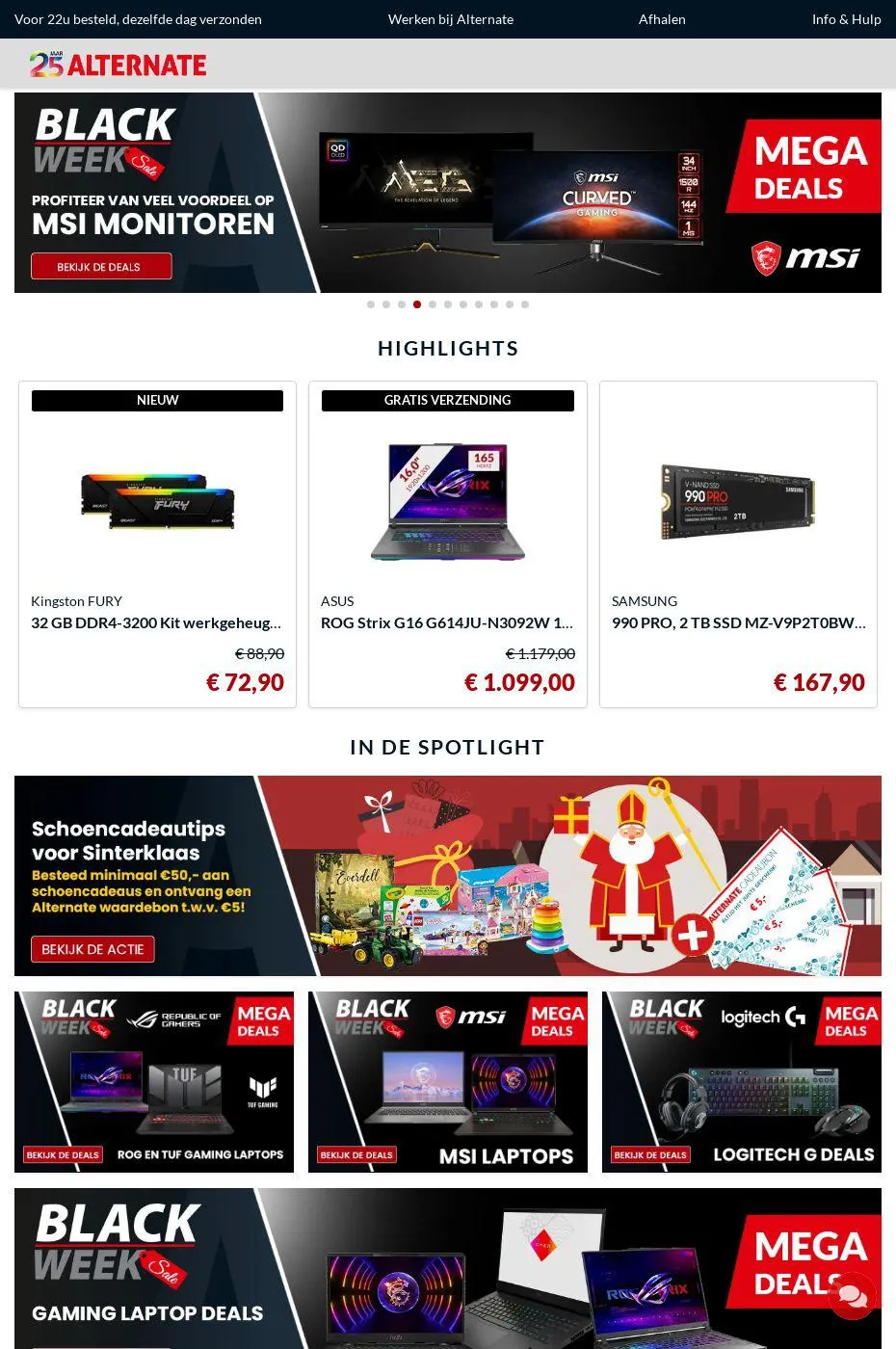 Alternate - Black Friday 2023 van 20 november tot 29 november 2023 - Folder pagina 1