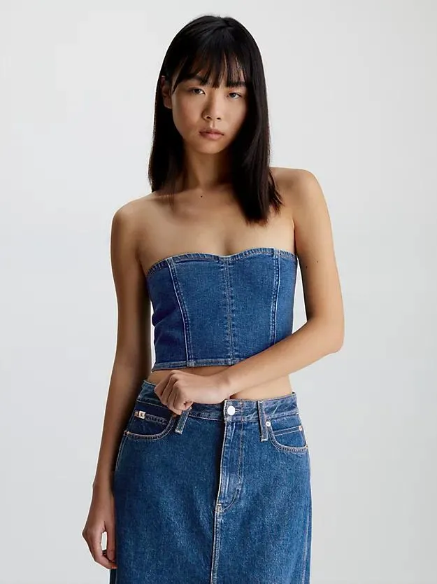 Denim bustiertop