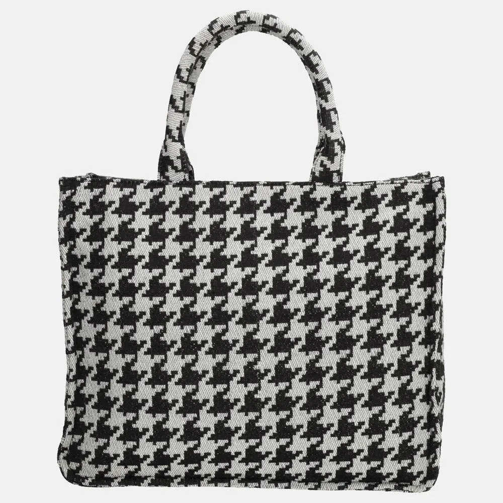 Zebra Trends handtas M pied de poule zwart