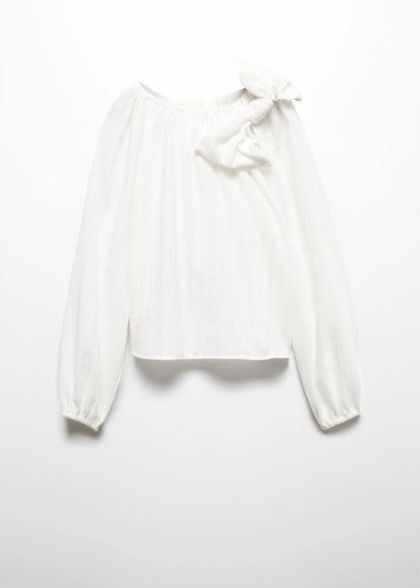 Gestreepte blouse met strik