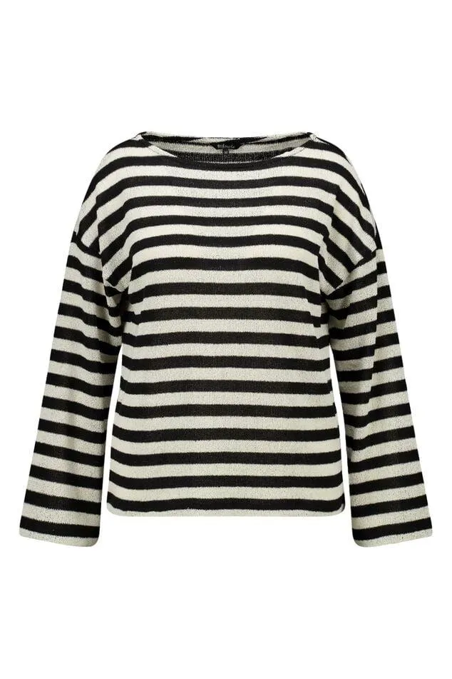 Top met lange uitlopende mouwen