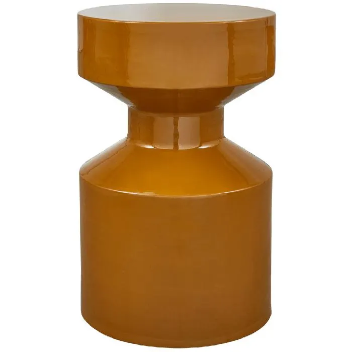 Woood bijzettafel ferry metaal honinggeel