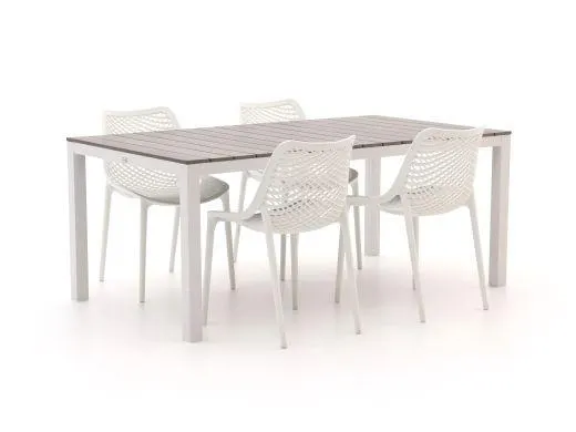 Forza Ripi/Fidenza 183cm dining tuinset 5-delig stapelbaar