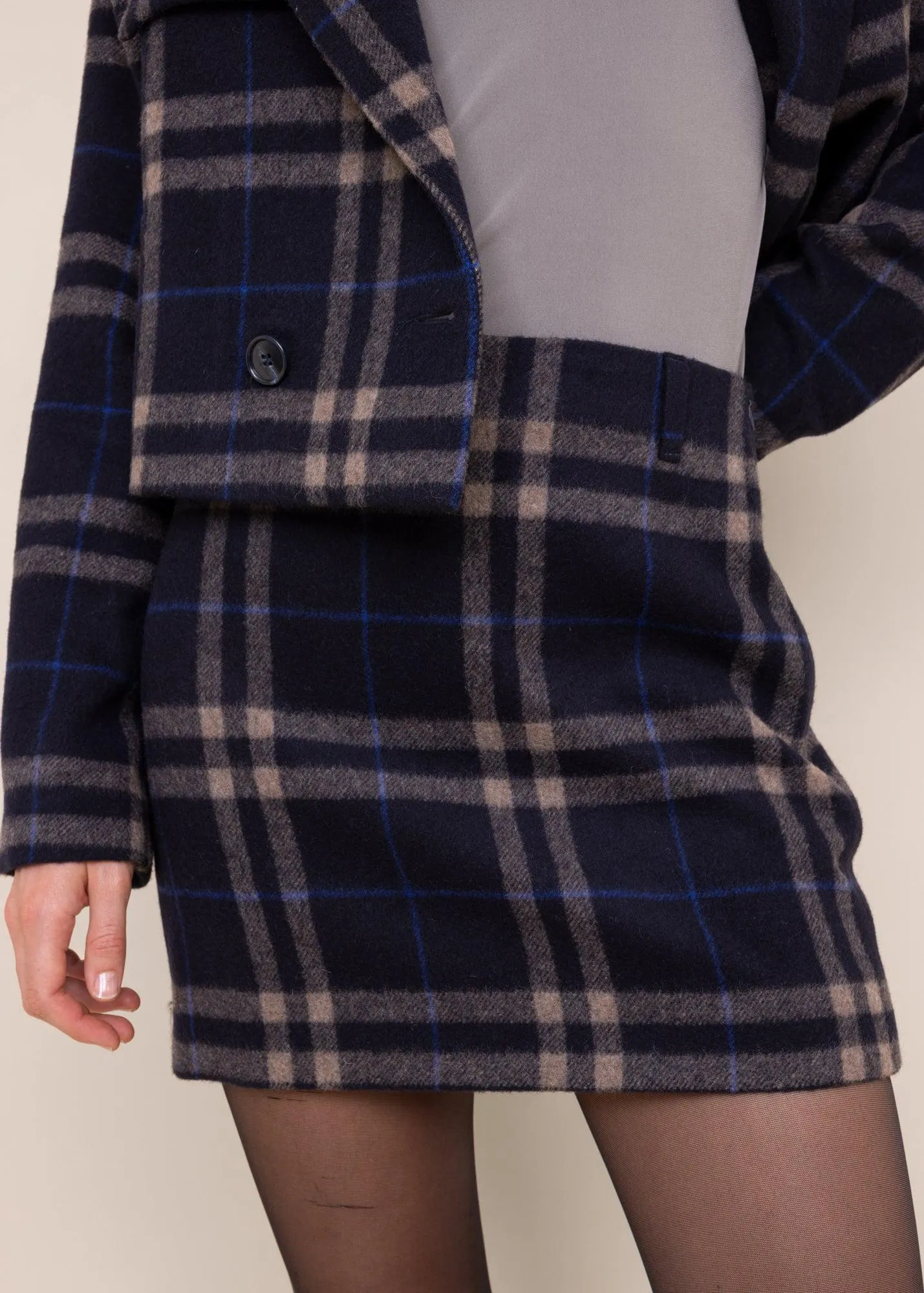 Geruiten wollen minirok