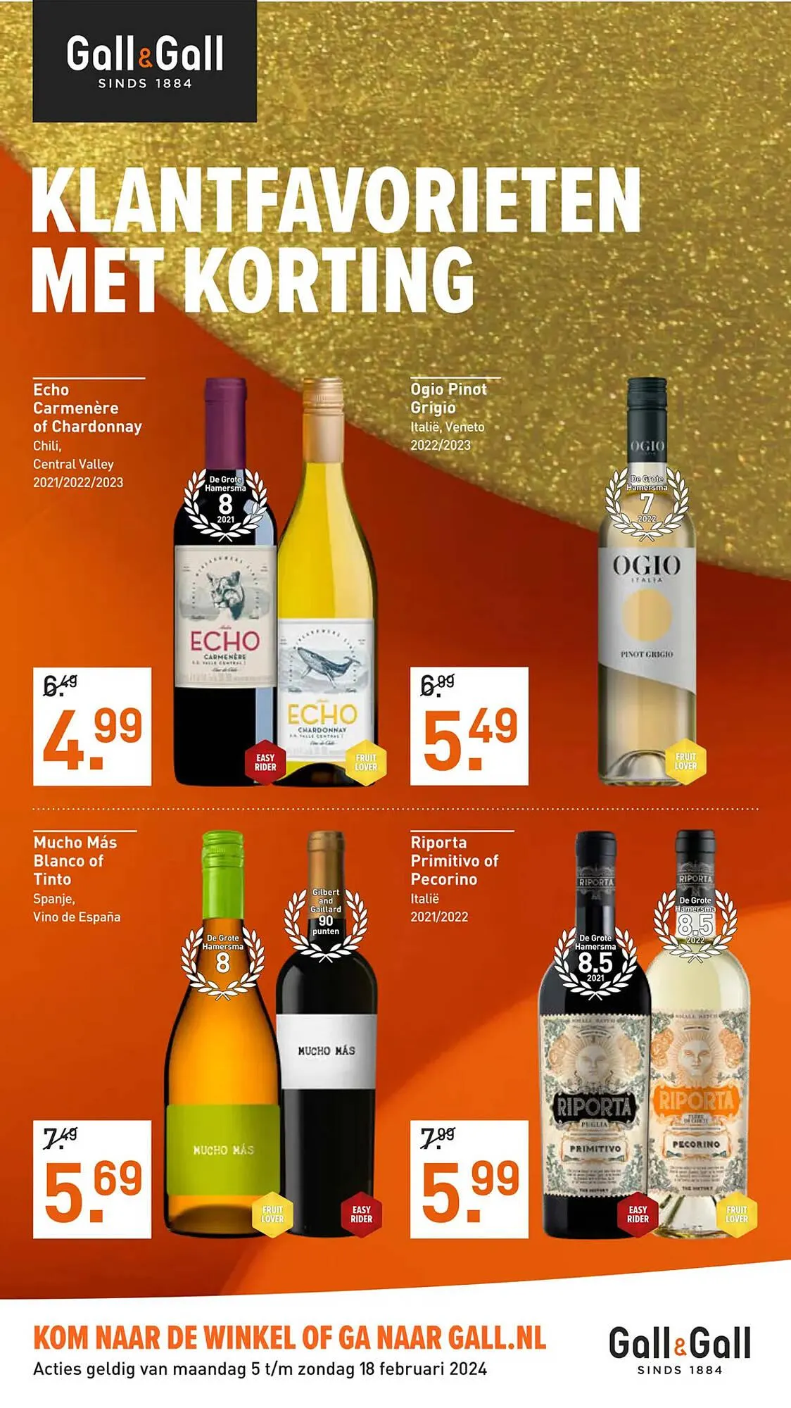 Gall & Gall folder van 5 februari tot 18 februari 2024 - Folder pagina 1