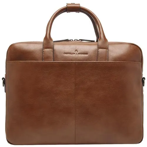 Castelijn en Beerens Laptoptas / Aktetas / Werktas 15.6 Inch Leer Castelijn en Beerens Lichtbruin