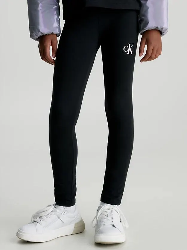 Katoenstretch legging met logo
