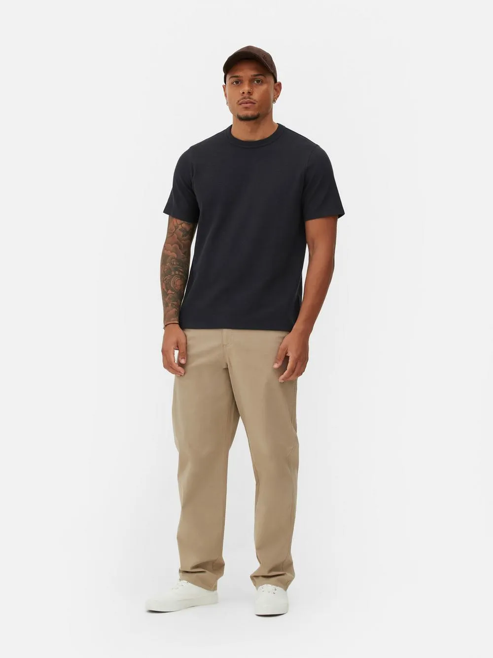 T-shirt met honingraattextuur